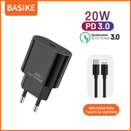 BASIKE Kabel Charger iPhone Samsung Fast Charging Type C PD 20W mini with Kabel Data Type C