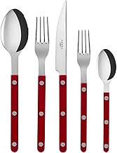 Sabre Paris Flatware Set Burgundy Bistrot Stainless Steel 5-pieces Service for 4 (20-pieces)