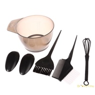 [BraveYimu] 5Pcs Hair Dye Brush Bowl Set With Ear Caps Mixing Rod Hair Tint Dying Coloring Applicato