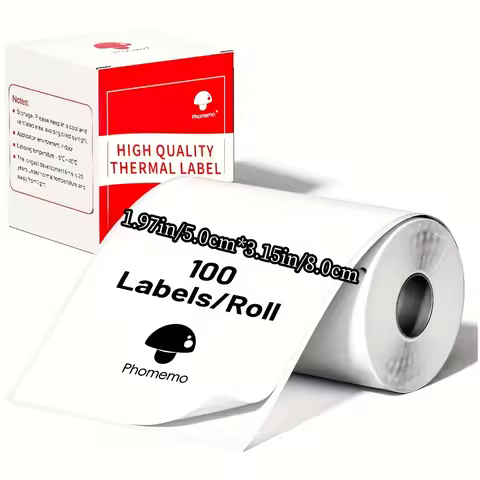 1pc Phomemo M110 printer Labels - 50x80mm barcode, address, clothing price Barcode sticker labels - 