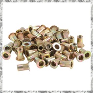 [I O J E] 50 pcs M10//M8/M5/M6// Flat Head Rivet Nut Furniture Decoration Instrument ()