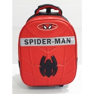 Spiderman Body 3D Kindergarten Trolley Wheel Bag Embossed Import Child School Bags Import Character Ba