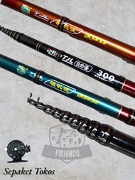 JORAN TEGEK KOLONG SET MURAH ORCA TJL/EMRAN PANJANG 180CM-450CM FIBER RUAS PENDEK REELSEAT & TOKOZ