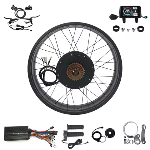 Ebike 48V-72V 3000W-5000W Rear Fat Wheel Conversion Kit 20''24''26''x4.0inch | 175/190mm Dropout 7-S