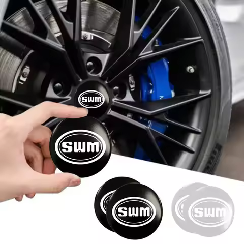 With Logo Car Wheel Center Hub Caps Emblem Sticker Decals for SWM G05 G01 Swm X3 X7 EROE X2 G03F Aut
