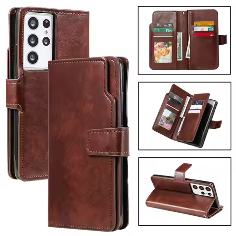 2023 For Galaxy S23 S22 S 21 5G Flip Case Wallet Book Shell for Samsung S21 Ultra 23 S10 22 Plus S9
