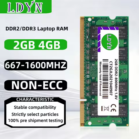 ddr2 4GB 2GB RAM SODIMM Laptop Memory PC2-5300 6400S 800 667Mhz 200pin Notebook ddr2 RAM memoria ram
