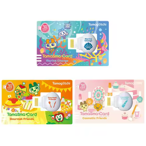Original BANDAI Limited Tamagotchi Smart TamaSma DIM Card Marine Change Cosmetic Gourmet Friends for
