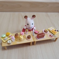 Chocolate Rabbit's Dessert Table Sylvanian Families Doll House Accessories