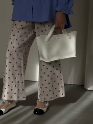 2025 Genuine Authentic The Row Small Group Leather Tote Bag Top Layer Cowhide Canvas Bag French Idah