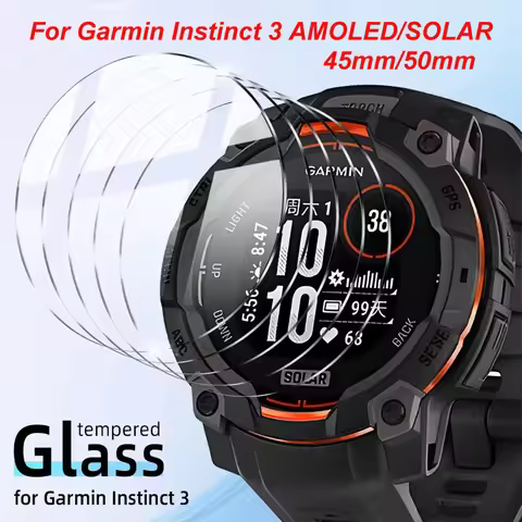Tempered Glass Screen Protector For Garmin Instinct 3 AMOLED SOLAR 50mm 45mm Watch Film Screen Prote