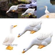 Garden Statues Duck Carving Resin Miniature Craft for Garden Home Ornaments