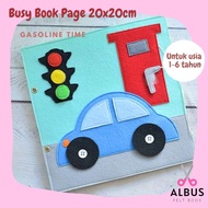 Busy Book Page 20x20cm Vehicle Custom Busy Book Quiet Book Page/ Flannel Busy Book/