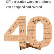 1pc Handmade Wooden Electronic Greeting Card With Sturdy Base - 18th, 20th, 30th, 40th, 50th, 60th B