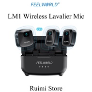 Feelworld LM1 Wireless Lavalier Microphone 2TX 1RX Portable Mic For Smartphones Cameras