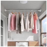 ✧Rod Langsir Curtain Shower Almari Adjustable Batang Rod Telescopic Pole Stainless Steel Clothesline No Drill Free Punch✮