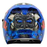 SG SELLER 🇸🇬 PSB APPROVED EVO RS9 Motorcycle Helmet Sun Visor Blue Samurai