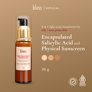 Bless Acne Treatment Foundation | Matte Foundation - Acne-Prone Skin Oily/