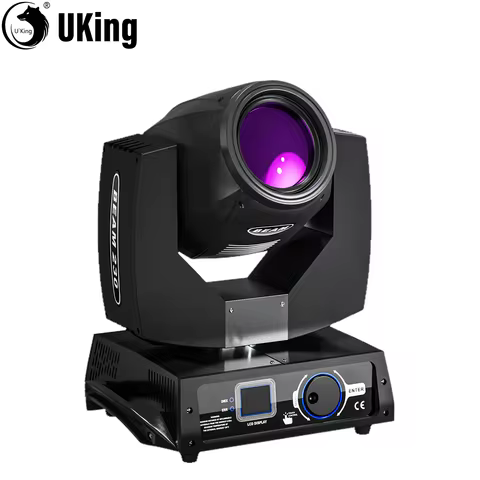 U'King 270W Beam Moving Head Lights 17Gobos 14 Colors 16Prism RGBW DMX Sharpy Stage Light For DJ Dis