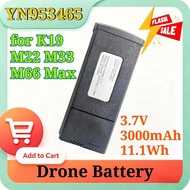3.7V 3000mAh 11.1Wh Drone Lithium Battery YN953465 Replacement for K19 M22 M33 M66 Max RC Quadcopter