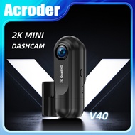 Acroder 2K Hidden Dash Cam Car WiFi G-Sensor 24H Parking Monitor Loop Recording V40