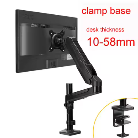 DL-TC12 Desktop 17-27" grommet clamp base LCD LED Monitor Holder Arm mechanic Spring Full Motion TV 