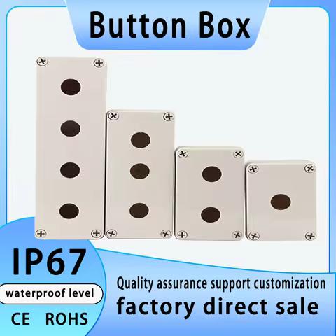 Waterproof button box switch control box 12345 hole industrial switch indicator box Emergency Stop P