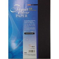 Uni Popset 170gsm Black Colour Paper A4 (20's) Card Kertas Kad Hitam