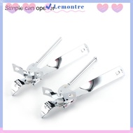 LEMONTRE Food Can Opener, Stainless Steel Manual Tin-Opener, Portable Multifunctional Bottle Opener 