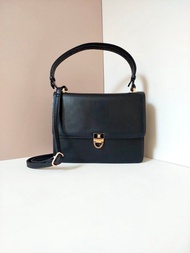 特選貨品二手Celine黑色凱旋門凱莉皮革斜背側孭單肩手提包小袋