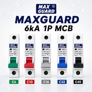 Maxguard 1Pole MCB 6A/10A/16A/32A/40A Miniature Circuit Breakers MAXGUARD 1POLE MCB