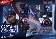 100% 全新Hot Toys 美國隊長 3 Civil War Captain America MMS360