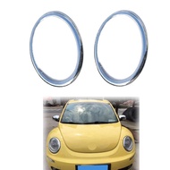 For VW Beetle 2005-2010 Lamp Car Headlight Cover Lens Shell Ring Trim Stikerauto parts Car decoratio