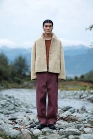 羊羔絨毛邊外套