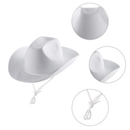 KIN Unisex Retro Cowboy Hat Western Large Brim Hat Hats Fedora Felt Cowboy Jazz Hat