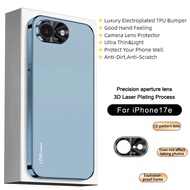 For iPhone 16e 17e 17E Case Luxury Electroplated TPU Bumper Matte PC Hard Phone Cover Casing For iPh
