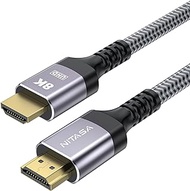 NITASA 8K HDMI to HDMI 2.1 Cable 10ft,48 Gbps Ultra High Speed HDMI Cord 28AWG 2160P,1080P,3D,HDCP2.3,eARC,DTS:X,Dolby Compatible with Roku TV/HDTV/Blu-ray/Monitor/PS5/PS4/Xbox One/Fire TV/Netflix