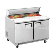 H-Y/ American Style2Door Refrigerated Console Sandwich Cabinet Fruit Seasoning Preservation Refrigerator Salad Refrigera