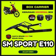 SM SPORT E110 REAR BOX MONORACK BOX CARRIER KAKI HEAVY DUTY PVC KOTAK BESI BELAKANG SMSPORT NEW SM S