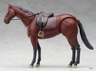 【 Figma246ab】 馬 白色 茶色棕色 可動 素體馬 公仔手辦模型