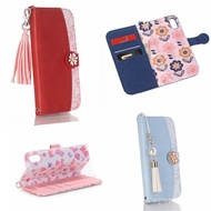 IPhone1 Suitable Flower Buckle Pattern Card Holder Fashion Tassel Contrast Color plus Mobile Phone L