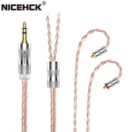 NICEHCK C8s-4 Audio Cable 8 Core Silver Plated Copper Earbud Wire 3.5mm/2.5mm/4.4mm MMCX/NX7/QDC/0.7