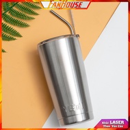 Cốc giữ nhiệt Yeti 18oz khắc tên ly giữ nhiệt 550ml có nắp vỏ sơn tĩnh điện chống xước Fan House tặn
