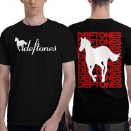 Ohms Deftones Rock Band T-Shirt White For Men Excellent Cotton Breathable Harajuku Logo Shirt