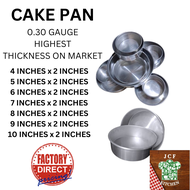 JCF KITCHEN STORE | 1 PC HEAVY DUTY ALLUMINUM CAKE PAN, 0.4 GAUGE, MAKAPAL (4x2, 5x2, 6x2, 7x2, 8x2,