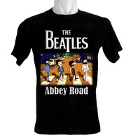 Kaos The Beatles Abbey Road Funny Cartoon