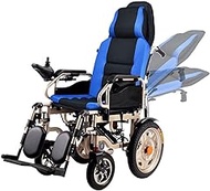 Fashionable Simplicity Electric Wheelchair High Backrest Full Reclining Shock-Absorbing Foldable Power Wheel Chair For Disabled Elderly 0-6Km Speed Five-Speed Adjustable 12A (20A) (Size : 20A)