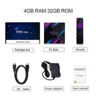 H96 MAX Smart TV Box Android 10.0 4G 64GB Quad Core Wireless IPTV Box 4K USB Netflix Youtube Android 10 Set Top Box Media Player gift gift Christmas Gift