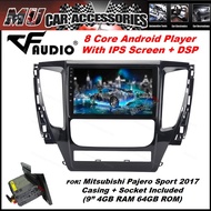 (4GB RAM 64GB IPS + DSP)Mitsubishi Pajero Sport 2017 9'' Inch Android 8.1 and Play With WORLD TV CHA