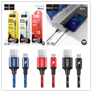 Holo H-18 King Kong Data Cable สายชาร์จแบบถัก 3A mAh สายชาร์จ Micro USB 1เมตร (แท้100%)